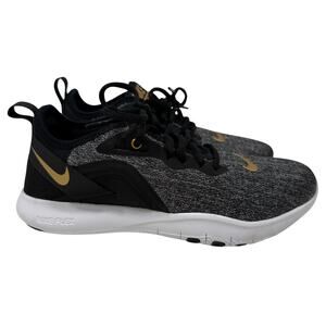 Nike Flex TR9 Women’s 7.5 Training Shoes Black Gray Gold Lightweight